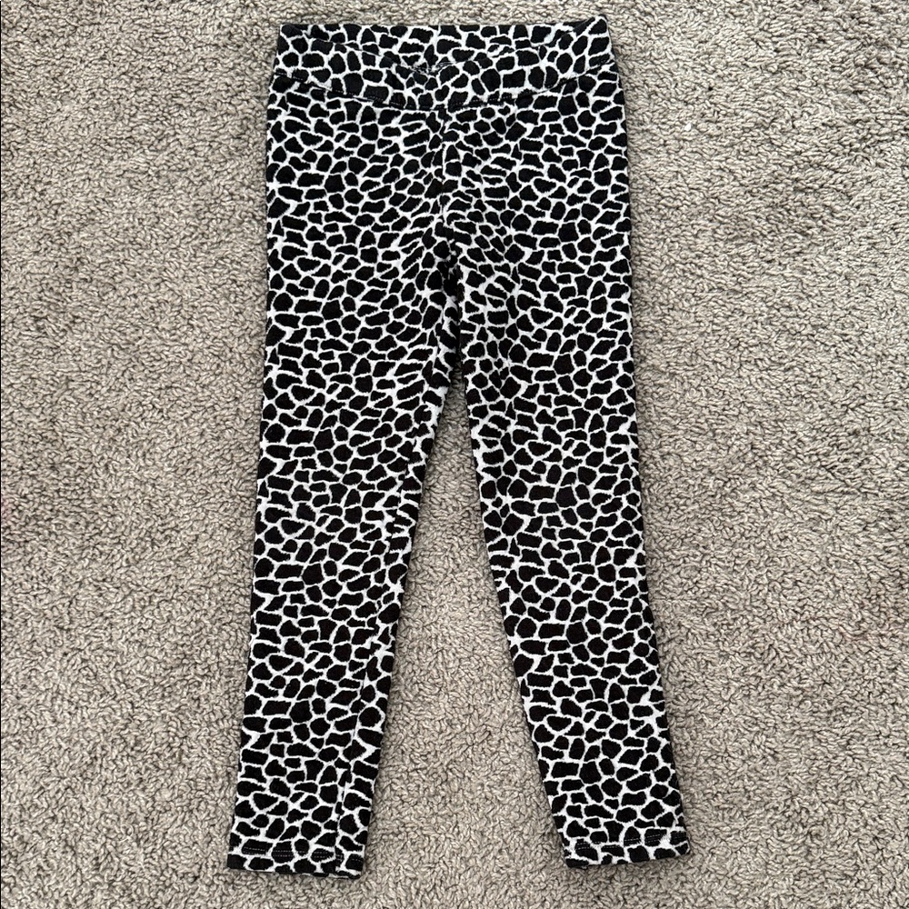 Janie & Jack Pants Leggings Size 5 Kids Toddlers Black & White Girls